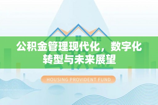 恒春公积金管理现代化，数字化转型与未来展望